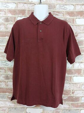 Joseph A. Bank Men's Burgundy Polo - Size L